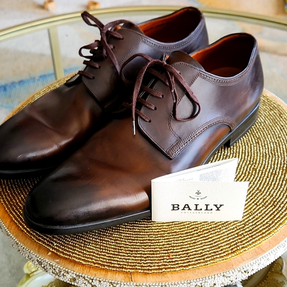 Brown Bally Designer Men Shoes Size 11.5